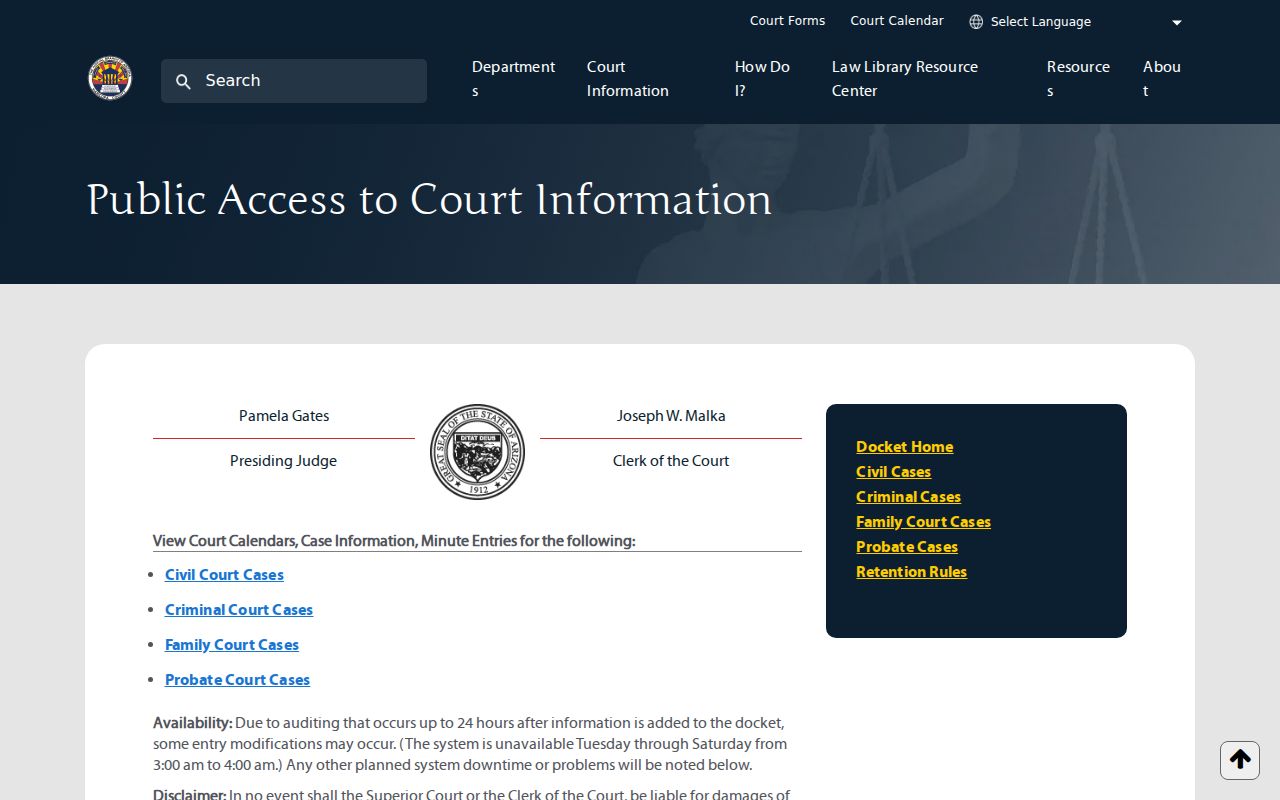Maricopa County residents directory Superior Court docket choices