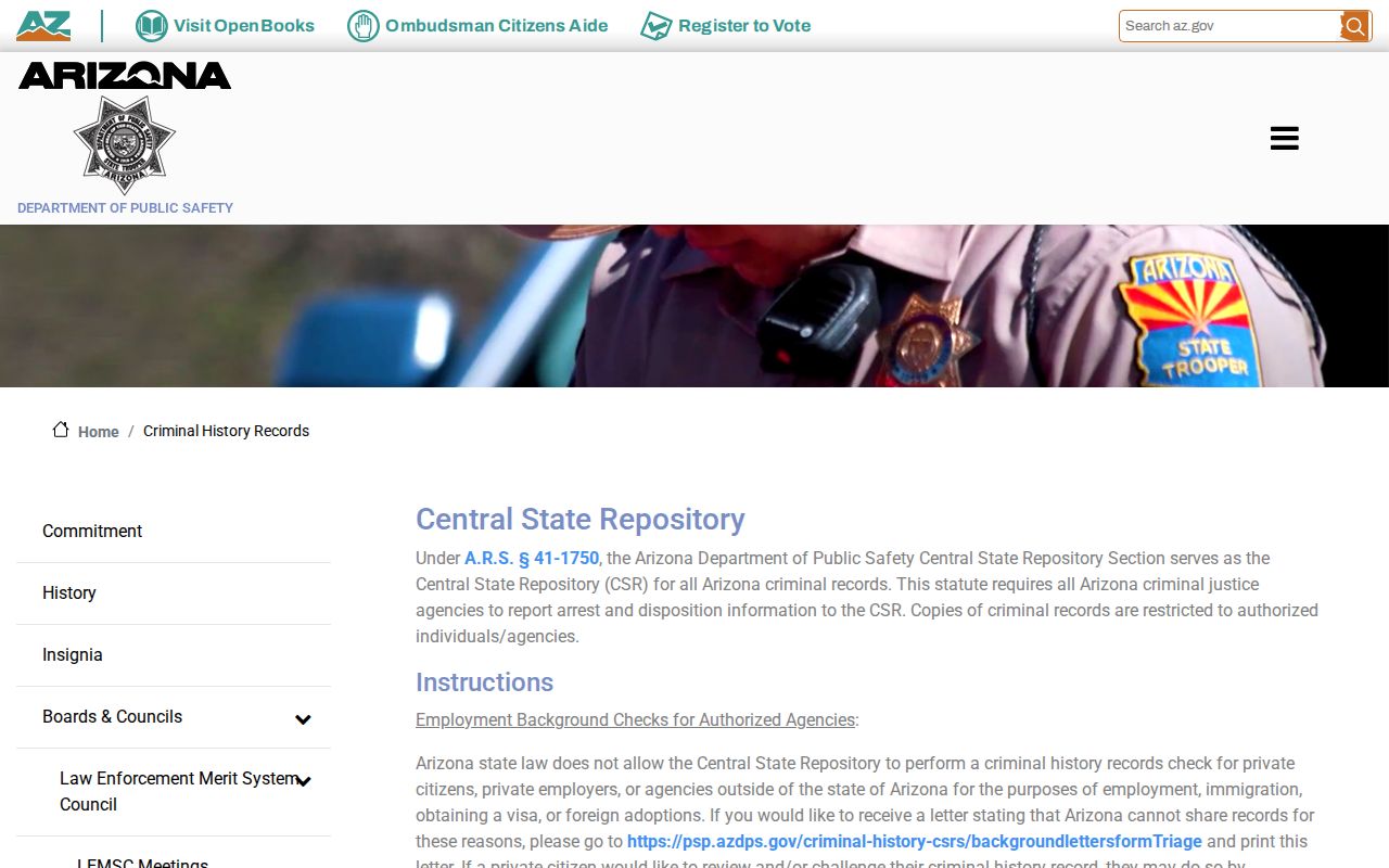 Maricopa County resident lookup limits and Arizona personal criminal record review