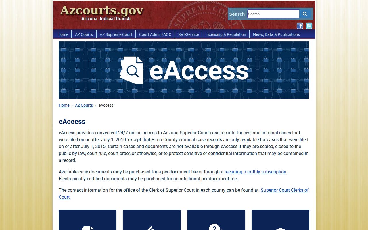 Maricopa County resident lookup using the Arizona Superior Court eAccess portal