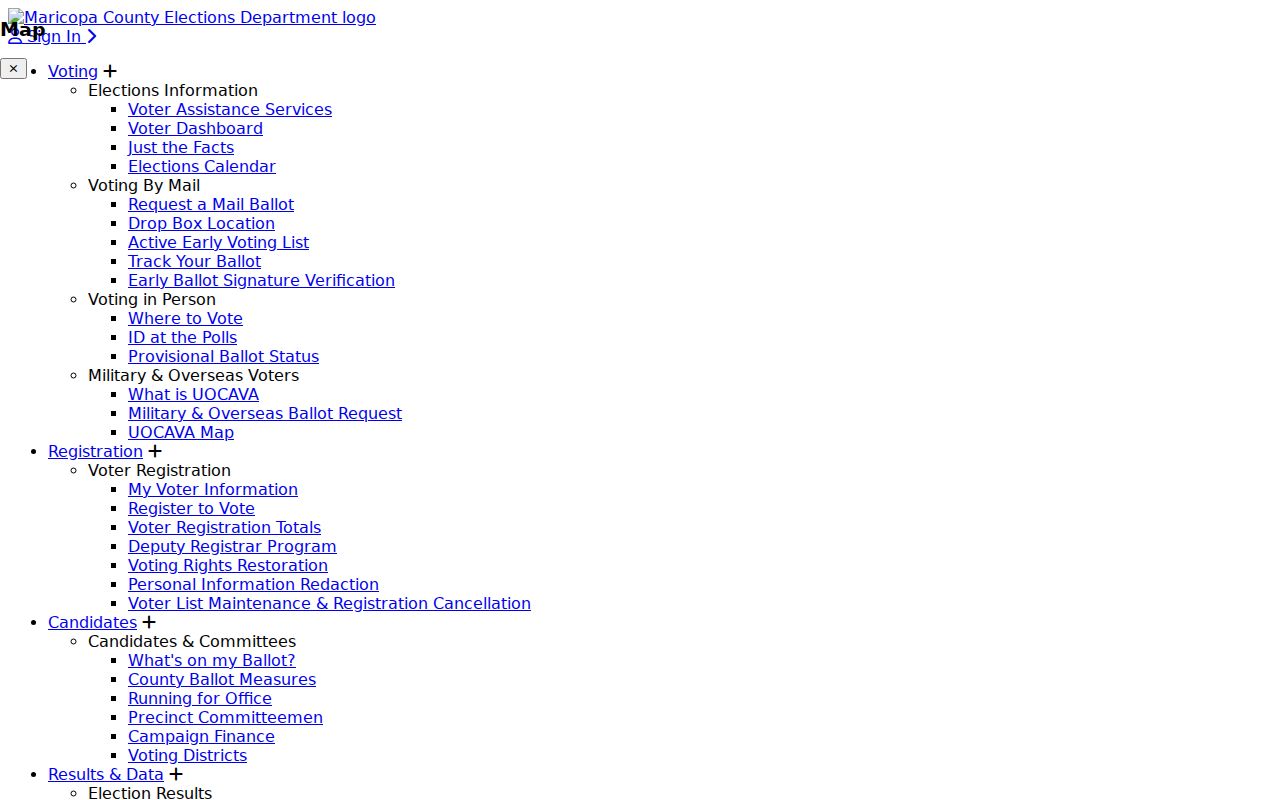 Maricopa County ZIP code directory official map source